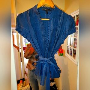 Short sleeve cardigan top